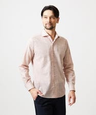 MNBGF53230 MICHEL KLEIN HOMME(ミッシェルクラン オム) コットンウェーブ長袖シャツ ピンク