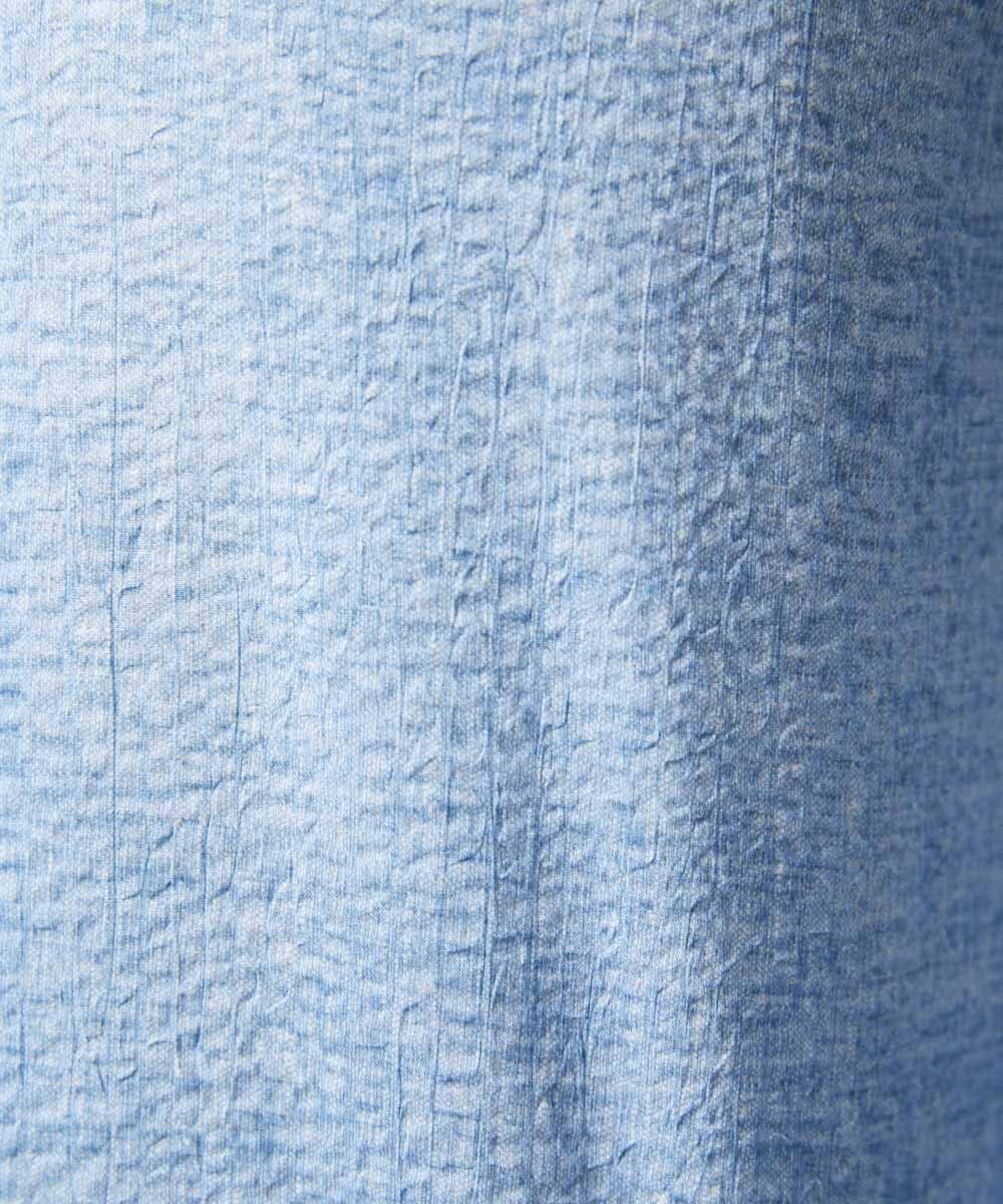 MNBGF53230 MICHEL KLEIN HOMME(ミッシェルクラン オム) コットンウェーブ長袖シャツ ライトブルー