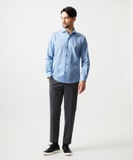 MNBGF53230 MICHEL KLEIN HOMME(ミッシェルクラン オム) コットンウェーブ長袖シャツ ライトブルー