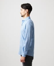 MNBGF53230 MICHEL KLEIN HOMME(ミッシェルクラン オム) コットンウェーブ長袖シャツ ライトブルー