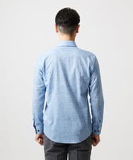 MNBGF53230 MICHEL KLEIN HOMME(ミッシェルクラン オム) コットンウェーブ長袖シャツ ライトブルー