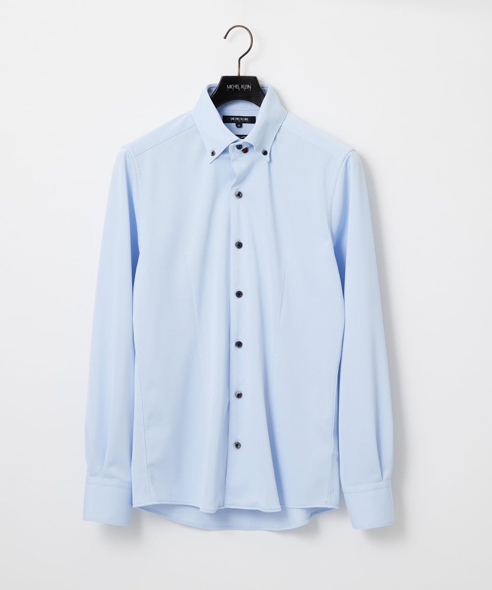 MNBGF55200 MICHEL KLEIN HOMME(ミッシェルクラン オム) 《日本製》ボタンダウン長袖シャツ ライトブルー