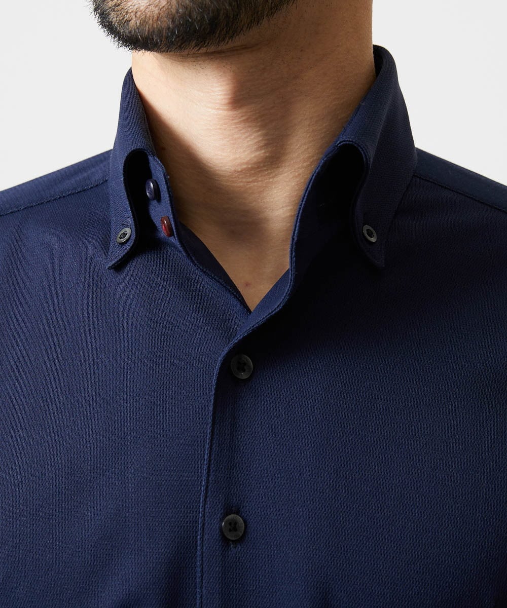 MNBGF55200 MICHEL KLEIN HOMME(ミッシェルクラン オム) 《日本製》ボタンダウン長袖シャツ ネイビー