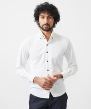 MNBGF55200 MICHEL KLEIN HOMME(ミッシェルクラン オム) 《日本製》ボタンダウン長袖シャツ ホワイト