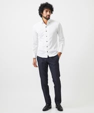 MNBGF55200 MICHEL KLEIN HOMME(ミッシェルクラン オム) 《日本製》ボタンダウン長袖シャツ ホワイト