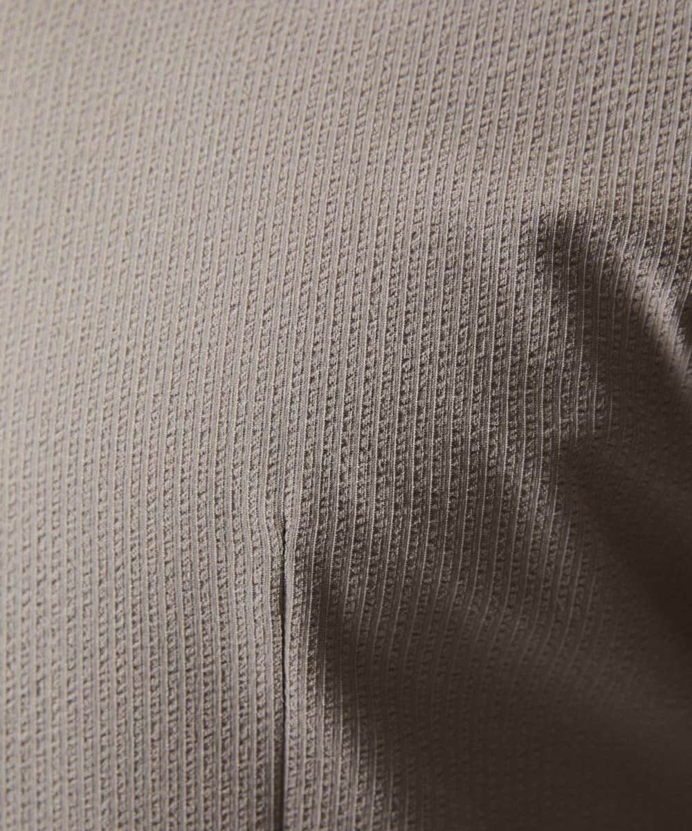 MNBGF56210 MICHEL KLEIN HOMME(ミッシェルクラン オム) ストレッチサッカー長袖シャツ ベージュ