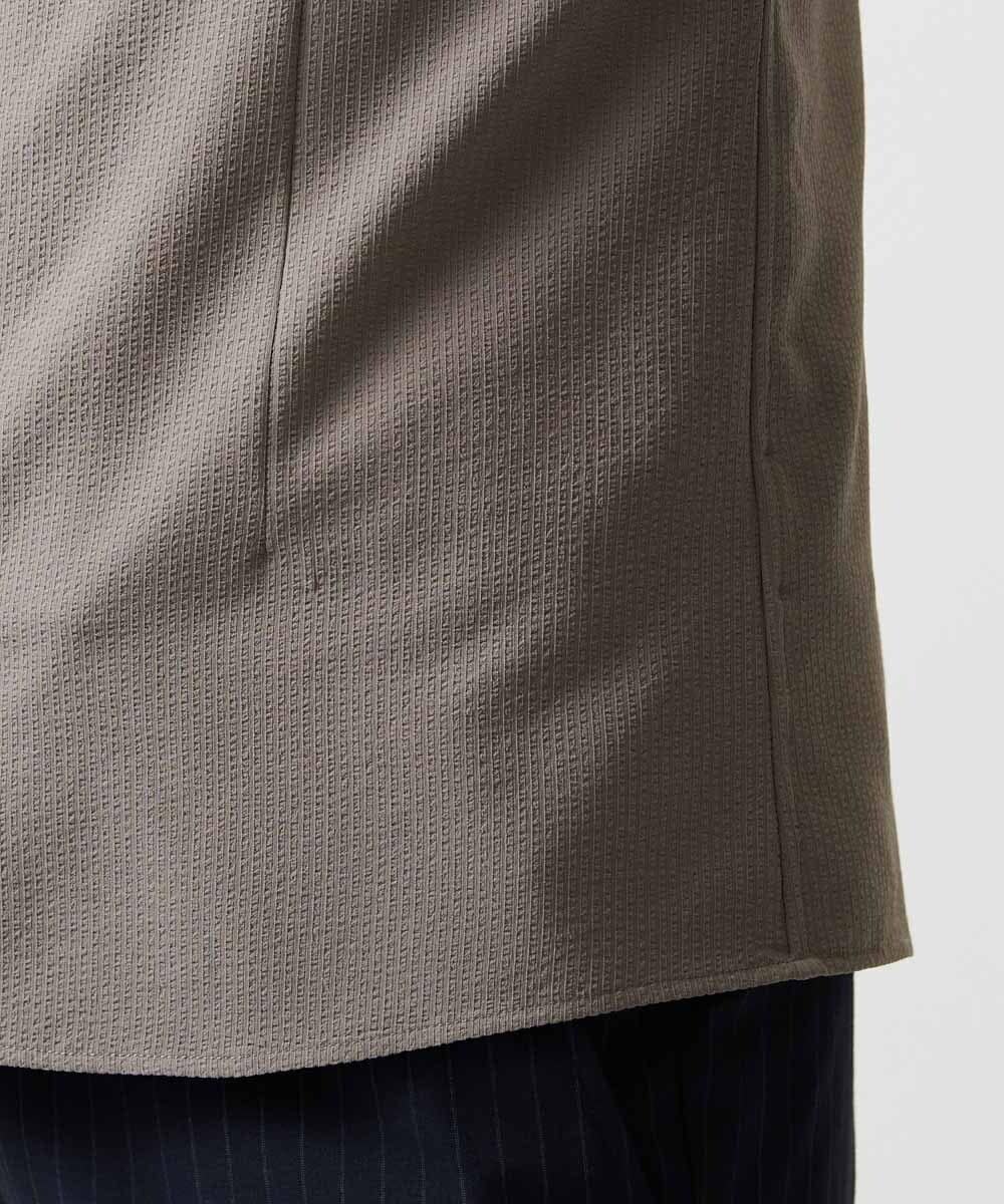 MNBGF56210 MICHEL KLEIN HOMME(ミッシェルクラン オム) ストレッチサッカー長袖シャツ ベージュ