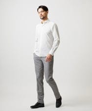 MNBGF56210 MICHEL KLEIN HOMME(ミッシェルクラン オム) ストレッチサッカー長袖シャツ ホワイト