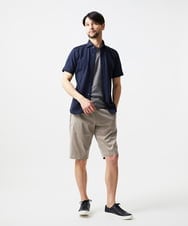 MNBGF65200 MICHEL KLEIN HOMME(ミッシェルクラン オム) 《日本製》ブロックイージーケア半袖シャツ ネイビー