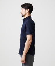 MNBGF65200 MICHEL KLEIN HOMME(ミッシェルクラン オム) 《日本製》ブロックイージーケア半袖シャツ ネイビー