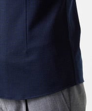 MNBGF65200 MICHEL KLEIN HOMME(ミッシェルクラン オム) 《日本製》ブロックイージーケア半袖シャツ ネイビー