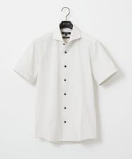 MNBGF65200 MICHEL KLEIN HOMME(ミッシェルクラン オム) 《日本製》ブロックイージーケア半袖シャツ アイボリー