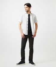 MNBGF65200 MICHEL KLEIN HOMME(ミッシェルクラン オム) 《日本製》ブロックイージーケア半袖シャツ アイボリー
