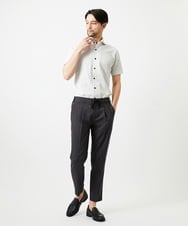 MNBGF65200 MICHEL KLEIN HOMME(ミッシェルクラン オム) 《日本製》ブロックイージーケア半袖シャツ アイボリー