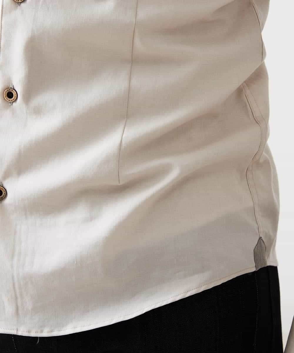 MNBGP32180 MICHEL KLEIN HOMME(ミッシェルクラン オム) スタンドカラ―シャツ ベージュ(82)