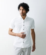 MNBGS01170 MICHEL KLEIN HOMME(ミッシェルクラン オム) 【2023年モデル】《日本製》イージーケア半袖ドレスシャツ ホワイト(90)