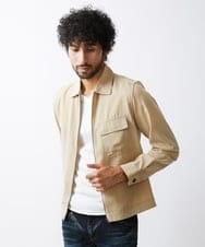 MNBGS05250 MICHEL KLEIN HOMME(ミッシェルクラン オム) シャツジャケット オフホワイト(81)