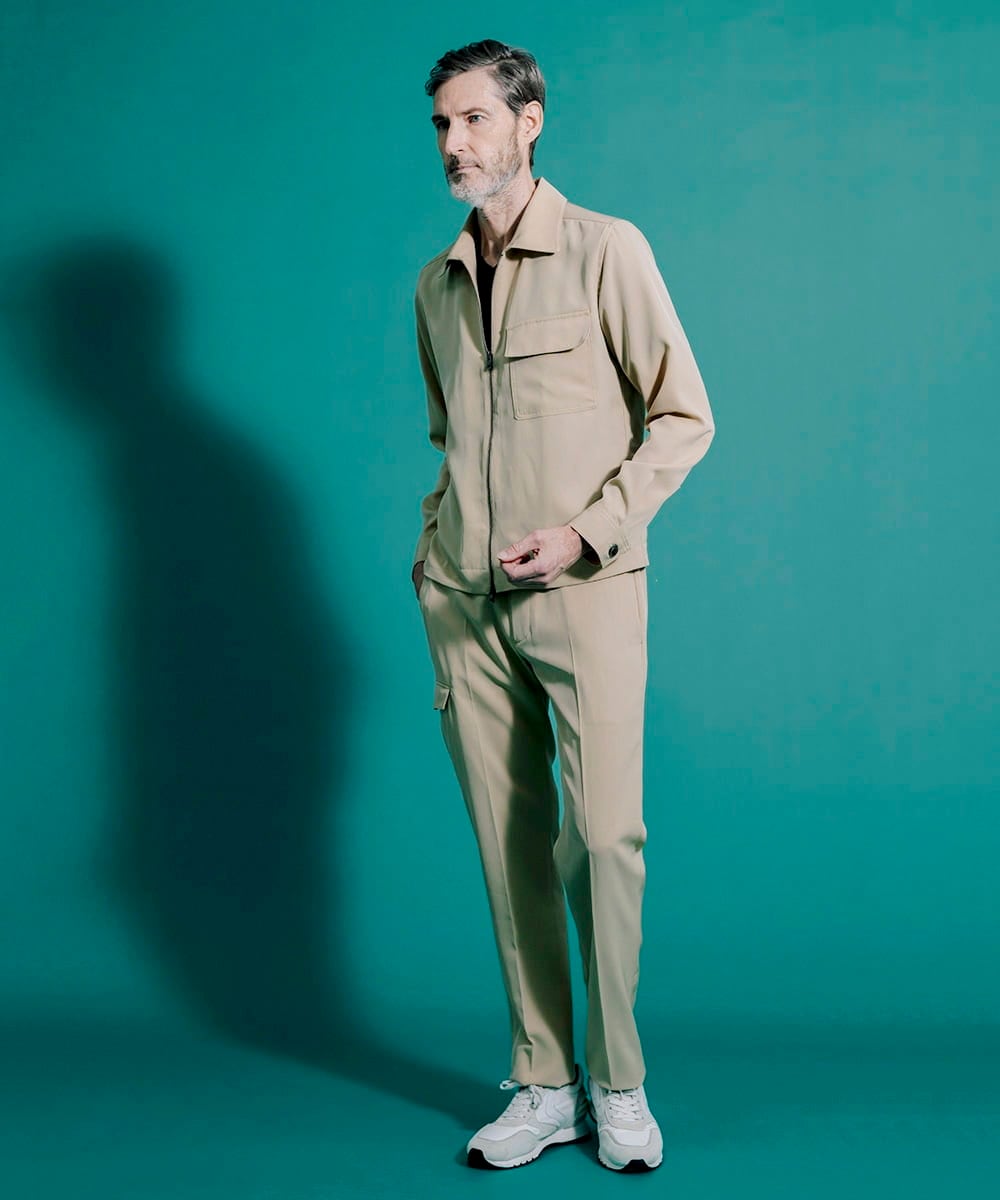 MNBGS05250 MICHEL KLEIN HOMME(ミッシェルクラン オム) シャツジャケット オフホワイト(81)