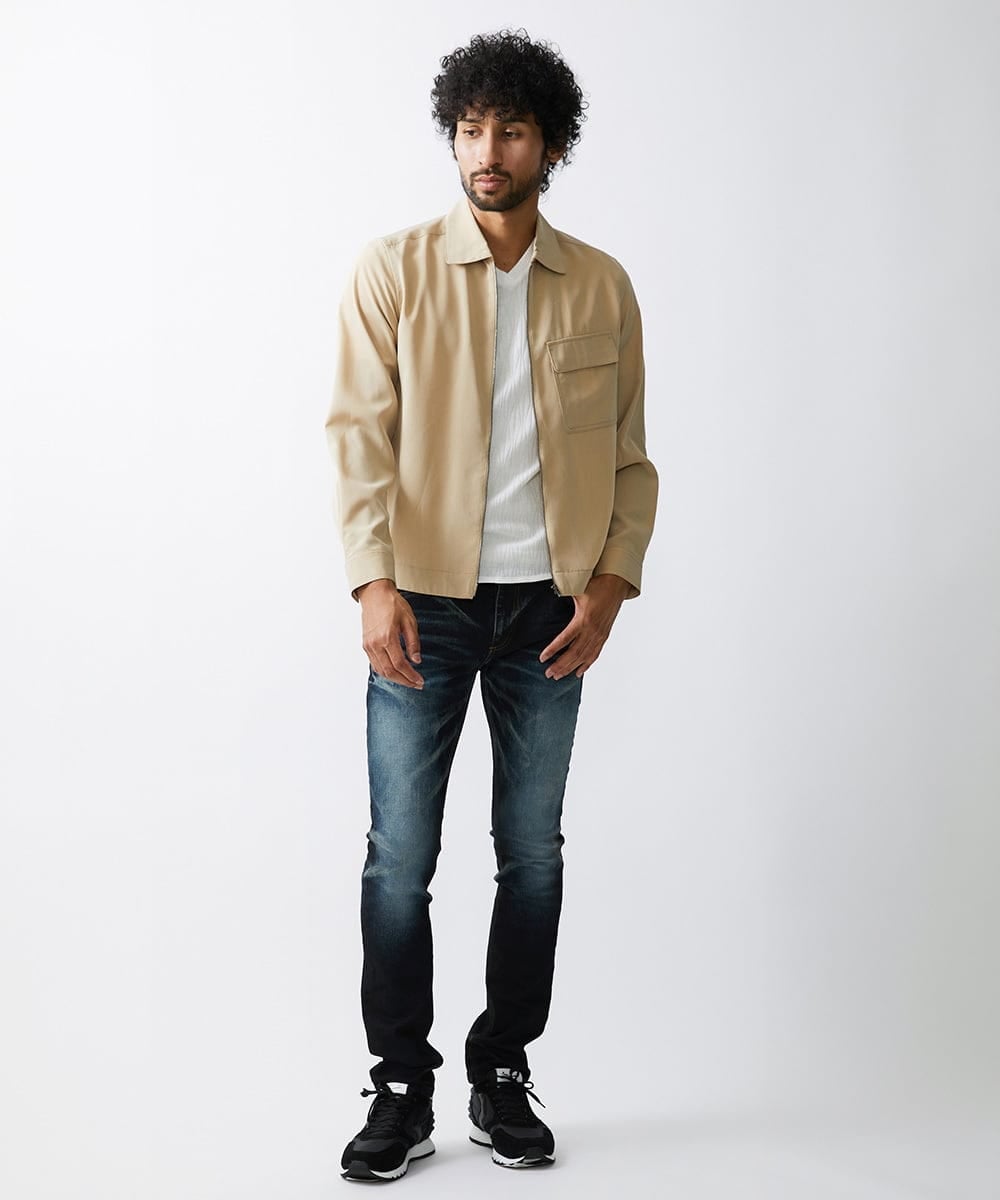 MNBGS05250 MICHEL KLEIN HOMME(ミッシェルクラン オム) シャツジャケット オフホワイト(81)