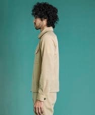 MNBGS05250 MICHEL KLEIN HOMME(ミッシェルクラン オム) シャツジャケット オフホワイト(81)