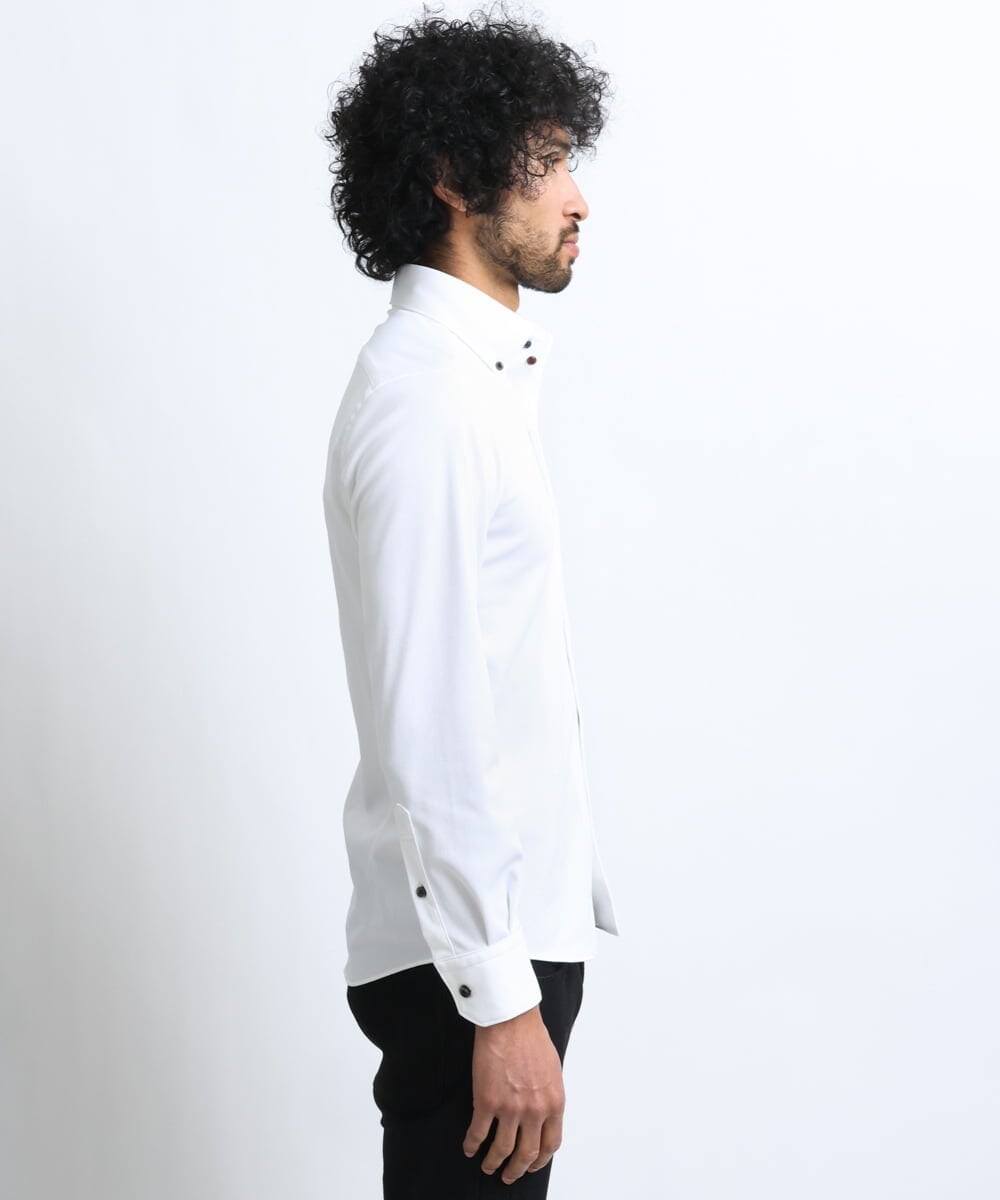 MNBGS08190 MICHEL KLEIN HOMME(ミッシェルクラン オム) 【2023年モデル】イージーケアドレスシャツ ホワイト(90)