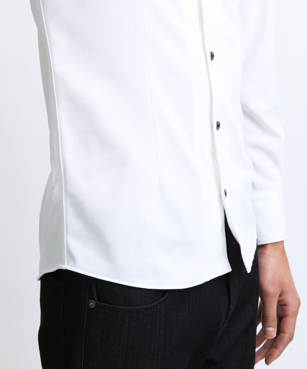 MNBGS08190 MICHEL KLEIN HOMME(ミッシェルクラン オム) 【2023年モデル】イージーケアドレスシャツ ホワイト(90)
