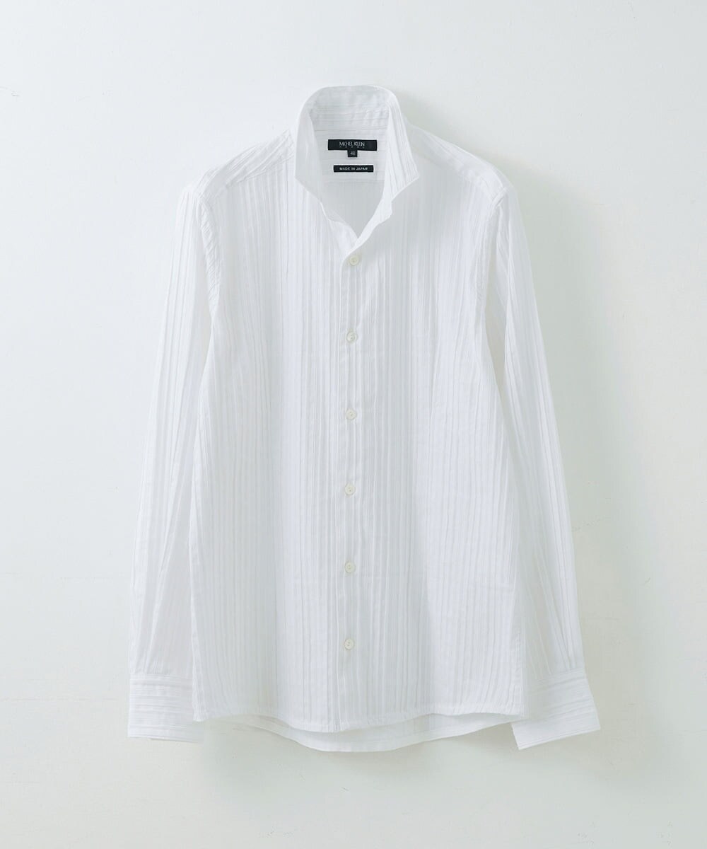 MNBGS20200 MICHEL KLEIN HOMME(ミッシェルクラン オム) タックスタンドシャツ ホワイト(90)