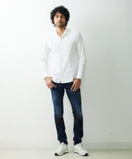 MNBGS20200 MICHEL KLEIN HOMME(ミッシェルクラン オム) タックスタンドシャツ ホワイト(90)