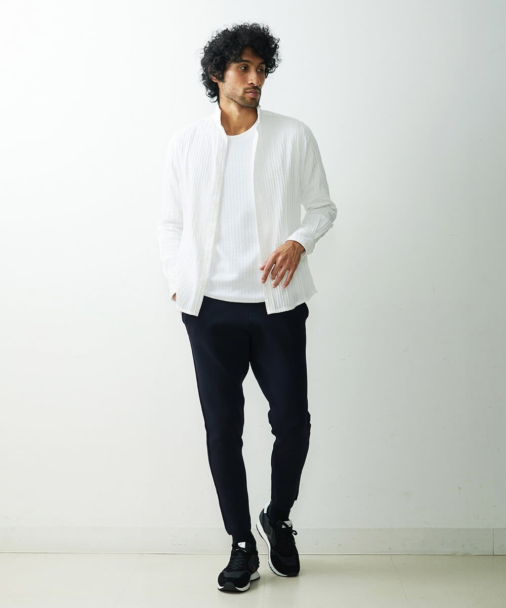 MNBGS20200 MICHEL KLEIN HOMME(ミッシェルクラン オム) タックスタンドシャツ ホワイト(90)