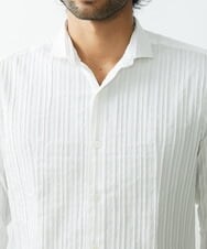 MNBGS20200 MICHEL KLEIN HOMME(ミッシェルクラン オム) タックスタンドシャツ ホワイト(90)
