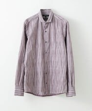 MNBGS23200 MICHEL KLEIN HOMME(ミッシェルクラン オム) ストライプタックスタンドシャツ  パープル(63)