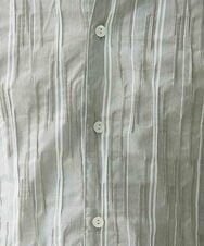 MNBGS24200 MICHEL KLEIN HOMME(ミッシェルクラン オム) ストライプタックシャツ カーキ(36)