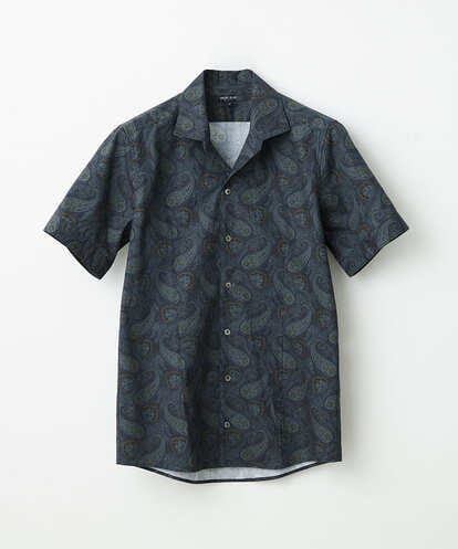MNBGS31200  《日本製》ペイズリー柄半袖シャツ