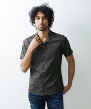 MNBGS31200 MICHEL KLEIN HOMME(ミッシェルクラン オム) 《日本製》ペイズリー柄半袖シャツ ブラウン