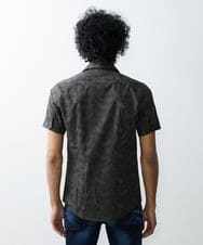 MNBGS31200 MICHEL KLEIN HOMME(ミッシェルクラン オム) 《日本製》ペイズリー柄半袖シャツ ブラウン