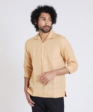 MNBGS32210 MICHEL KLEIN HOMME(ミッシェルクラン オム) 《日本製》7分袖カプリシャツ オレンジ