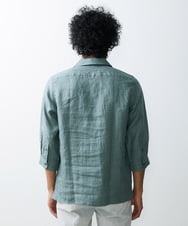 MNBGS32210 MICHEL KLEIN HOMME(ミッシェルクラン オム) 《日本製》7分袖カプリシャツ グリーン(30)