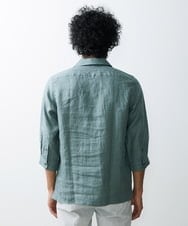 MNBGS32210 MICHEL KLEIN HOMME(ミッシェルクラン オム) 《日本製》7分袖カプリシャツ グリーン
