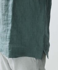 MNBGS32210 MICHEL KLEIN HOMME(ミッシェルクラン オム) 《日本製》7分袖カプリシャツ グリーン