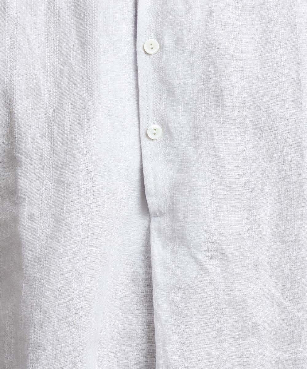 MNBGS32210 MICHEL KLEIN HOMME(ミッシェルクラン オム) 《日本製》7分袖カプリシャツ ライトグレー