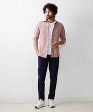 MNBGS40180 MICHEL KLEIN HOMME(ミッシェルクラン オム) 《日本製》ストレッチラッセル七分シャツ オレンジ(17)