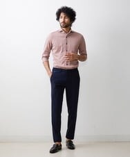 MNBGS40180 MICHEL KLEIN HOMME(ミッシェルクラン オム) 《日本製》ストレッチラッセル七分シャツ オレンジ(17)