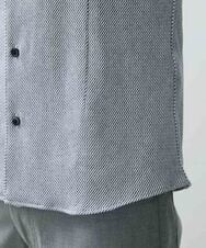 MNBGS40180 MICHEL KLEIN HOMME(ミッシェルクラン オム) 《日本製》ストレッチラッセル七分シャツ ホワイト(90)