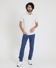 MNBGS50170 MICHEL KLEIN HOMME(ミッシェルクラン オム) 《日本製》ストレッチラッセル半袖シャツ ベージュ