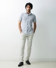 MNBGS50170 MICHEL KLEIN HOMME(ミッシェルクラン オム) ストレッチラッセル半袖シャツ ホワイト(90)
