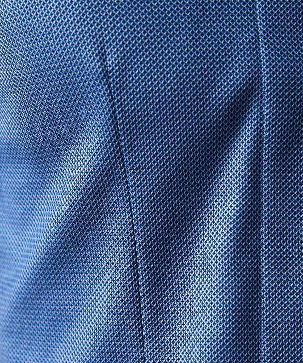 MNBGS54170 MICHEL KLEIN HOMME(ミッシェルクラン オム) ジュエリーストレッチ半袖シャツ ブルー(55)