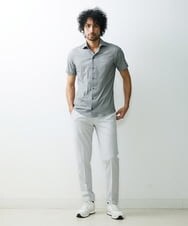 MNBGS54170 MICHEL KLEIN HOMME(ミッシェルクラン オム) ジュエリーストレッチ半袖シャツ ブラック(94)