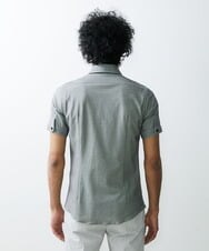MNBGS54170 MICHEL KLEIN HOMME(ミッシェルクラン オム) ジュエリーストレッチ半袖シャツ ブラック(94)