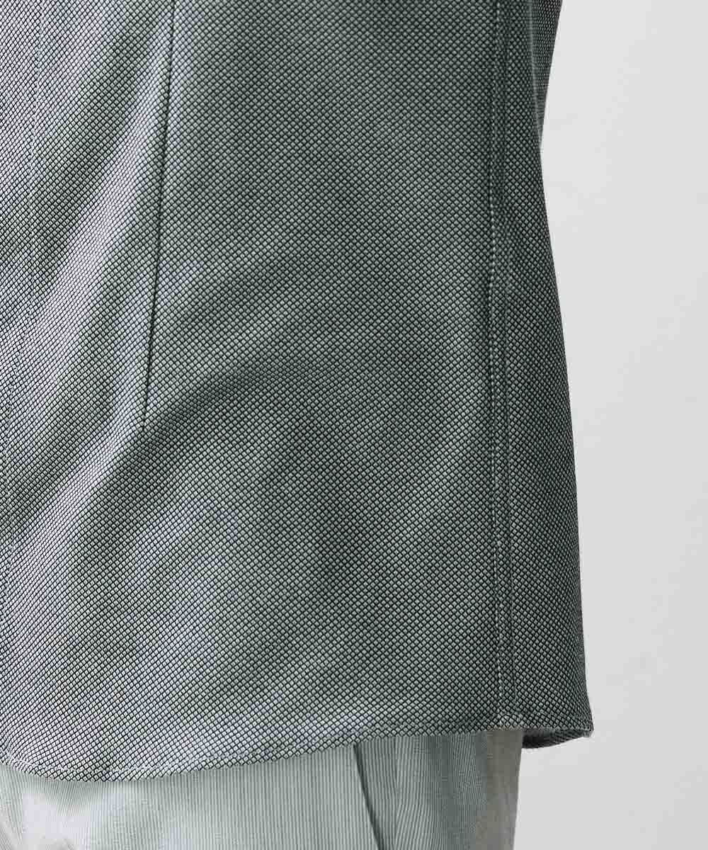 MNBGS54170 MICHEL KLEIN HOMME(ミッシェルクラン オム) ジュエリーストレッチ半袖シャツ ブラック(94)