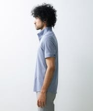MNBGS57170 MICHEL KLEIN HOMME(ミッシェルクラン オム) 《日本製》千鳥柄イージーケア半袖シャツ ブルー